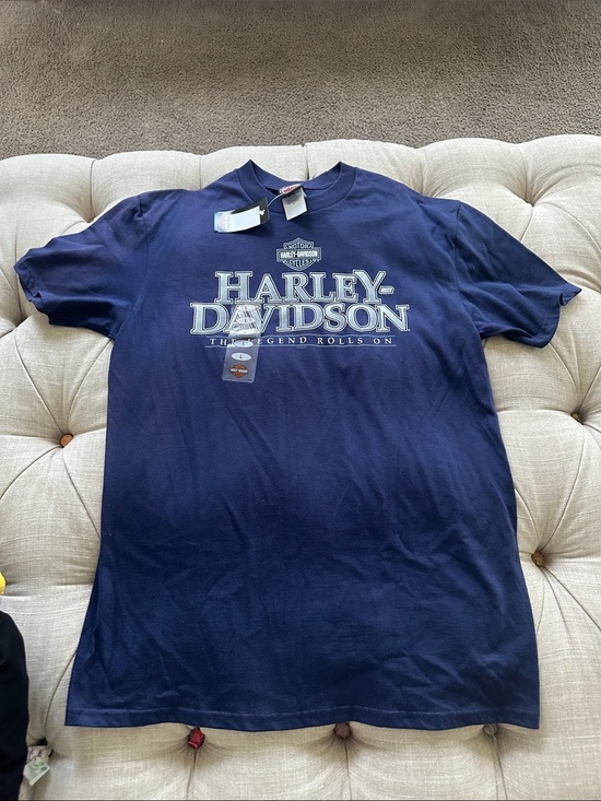 Harley-Davidson Other - Harley-Davidson Navy Blue Front Logo Short Sleeve Tee